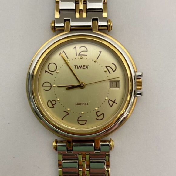 Timex Women's Analog Stainless Steel Two-Toned Gold & Silver Wristwatch - Picture 1 of 13